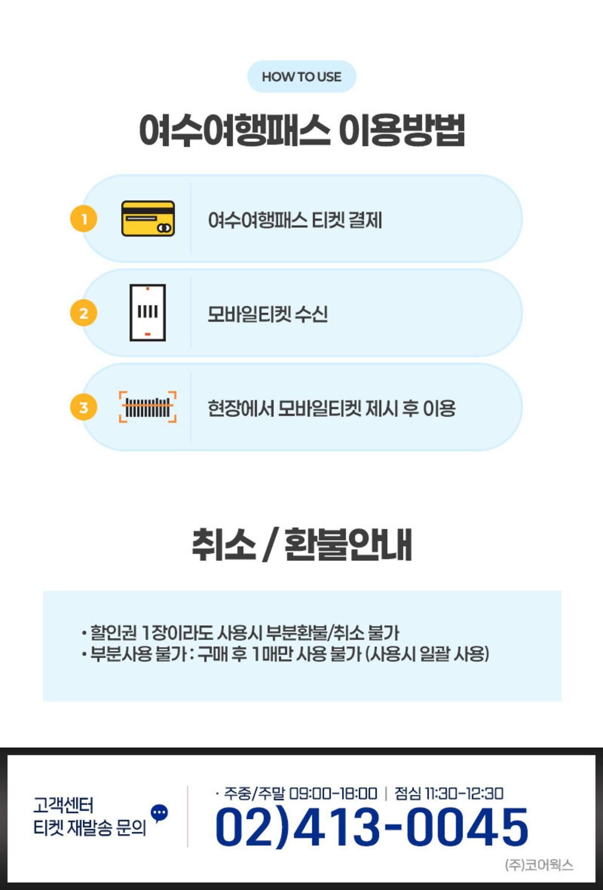 [★당일사용] 여수여행 반값패스 1인 할인권 상세 이미지 8