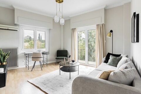 업스트리트 - 제우스 신전 전망, 아크로폴리스-플라카에 위치한 아파트먼트, 침실 2개