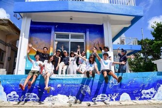 交流型ゲストハウス伊良部ジャーニーインIrabu Joureny INN#毎晩みんなで夕食会#海徒歩1分#空港車で5分#本格フィンランドサウナ付き#海と星と夕日が見える屋上あり