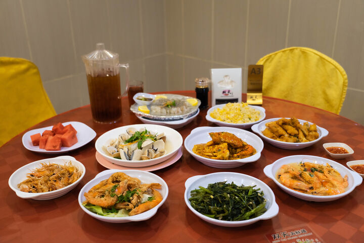 코타키나발루 쌍천 씨푸드 레스토랑 맛집 칠리크랩 크림새우-i
