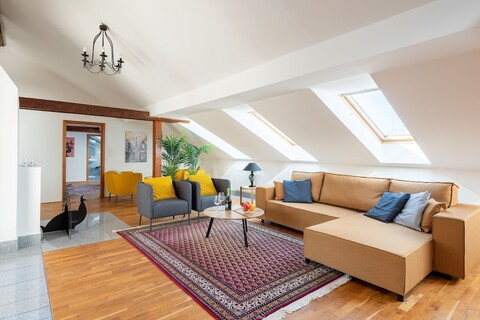 프라하 중심의 스타일리시 아파트먼트, 테라스 있음