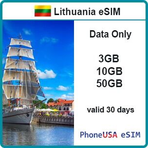 [리투아니아 eSIM] 데이터전용 이심 핫스팟 재충전/재설치 유럽 유심 I QR코드-i