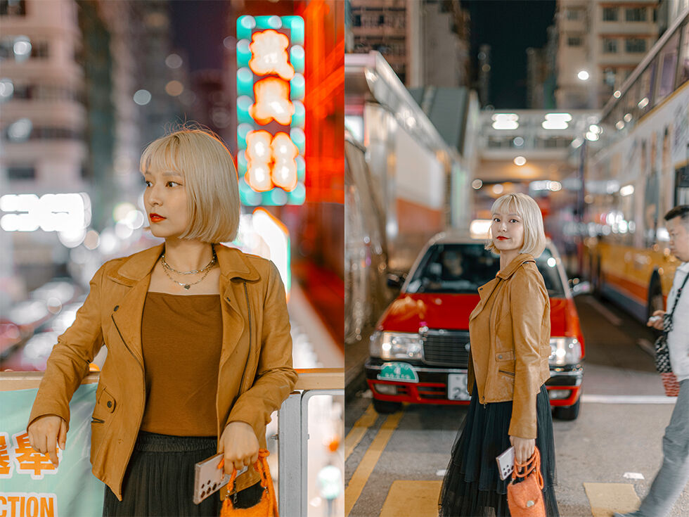 1시간 맞춤 스냅 상품의 야간 거리 촬영 포트폴리오 원본 이미지