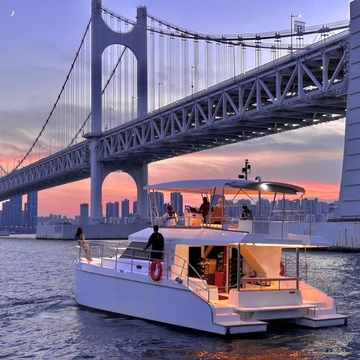 ทัวร์เรือยอร์ชปูซาน ออกจากหาด Gwangalli ไป Haeundae The Bay 101 With Yacht (แบบส่วนตัว/รวม)