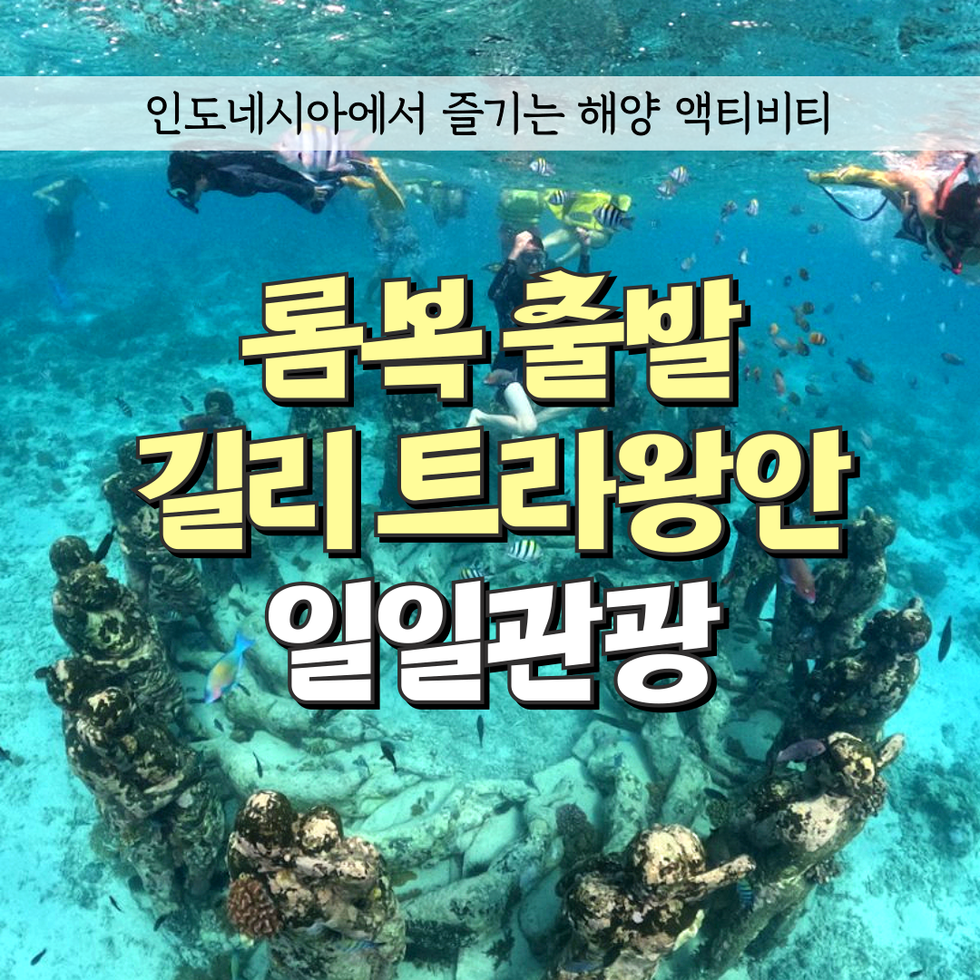 인도네시아 일일관광 롬복 출발 길리 트리왕안 프라이빗 투어 스노클링 장비포함 거북이포인트 상세 이미지 1