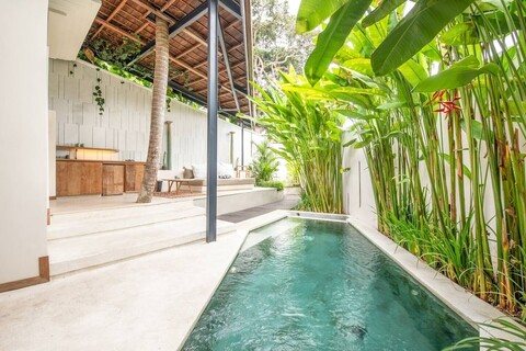 에코 비치까지 800m, 수영장이 있는 BA 빌라 3 1베드룸 고요한 1베드룸 빌라