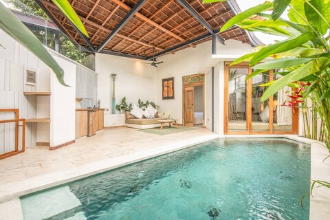 에코 비치까지 800m, 수영장이 있는 BA 빌라 2 1베드룸 우아한 1베드룸 빌라