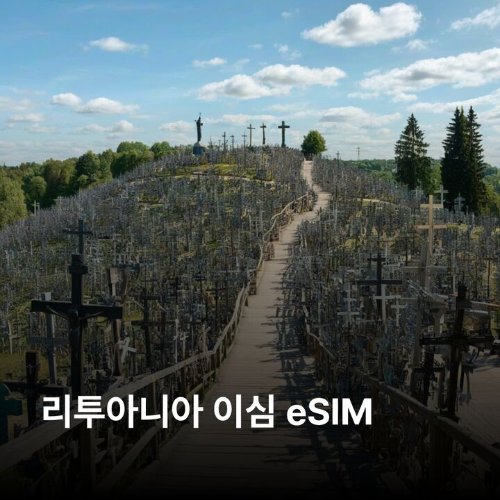 리투아니아 이심 eSIM 빌뉴스 카우나스 클라이페다 트라카이 성 십자가 언덕 이심통-i
