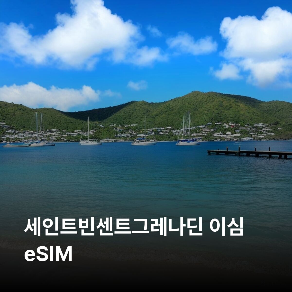 세인트빈센트그레나딘 이심 eSIM 킹스타운 비퀘 캐노안 유니온 아일랜드 무스티크 이심통
