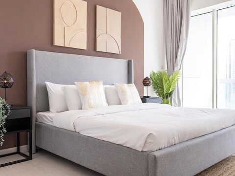 벨빌라의 럭셔리 4베드룸 아파트 두바이 마리나 JBR 수영장