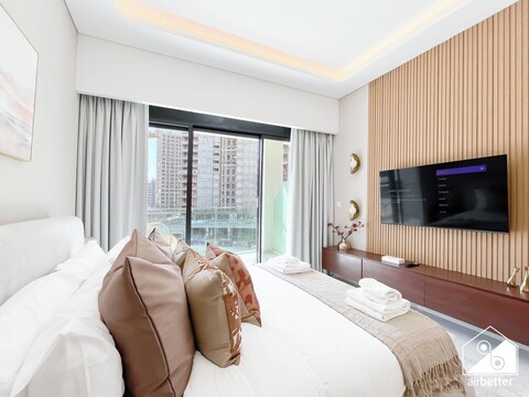 리비에라의 발코니와 수영장 이용 가능한 세레니티 스튜디오