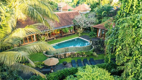 정글 뷰가 있는 우붓의 프라이빗 풀 빌라