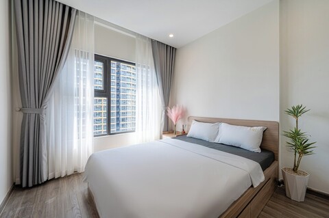 LA 네스트 1베드 + 장기 숙박 – 빅 딜 앳 빈콤 뷰!