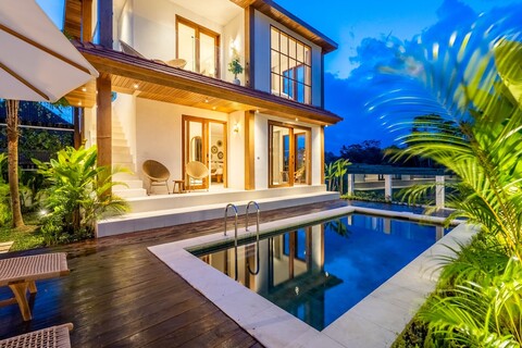 템바가 세레니티 빌라, 수영장과 정원이 있는 파라다이스