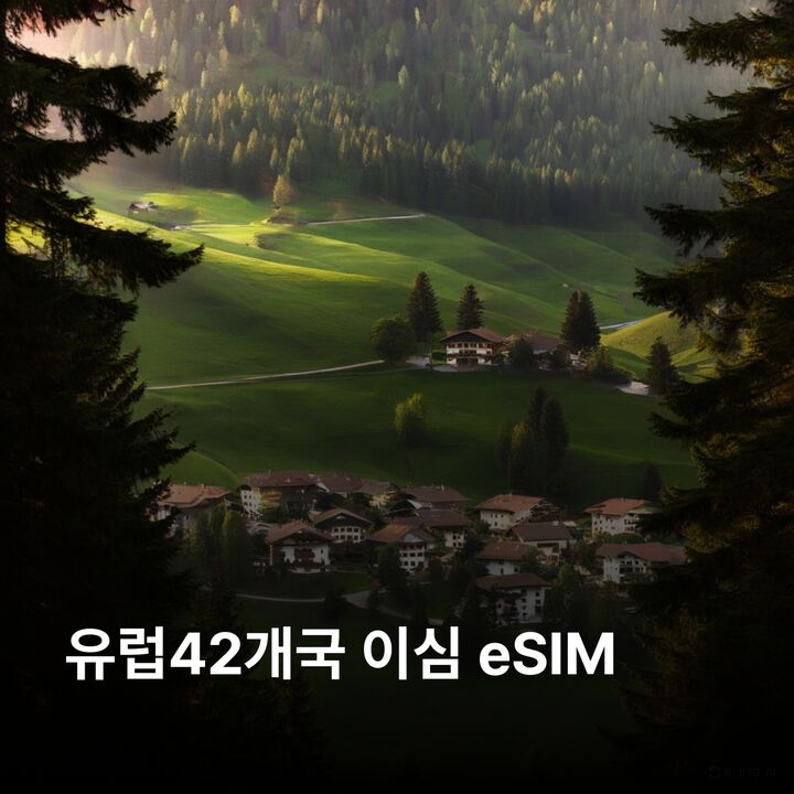 [통큰무제한] 유럽 42개국 이심 eSIM 데이터 매일 5GB 초고속 이후 1MB고속무제한-i
