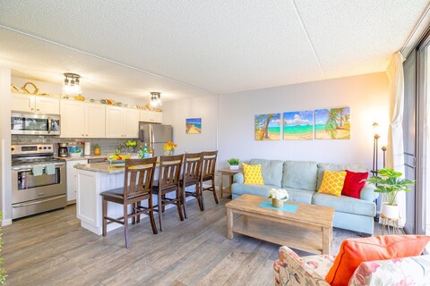 부분 오션뷰 콘도, 2베드룸, 주차 가능