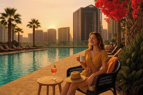 중심부에 위치한 아늑한 부르즈 할리파 뷰