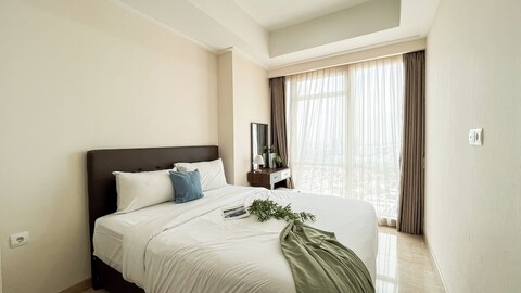 멘텡 파크 아파트먼트의 편안한 리빙 2베드룸