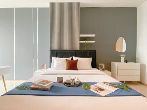 아파트먼트 사마라 스위트의 LRT 역 근처 모던 모노크로매틱 2베드룸