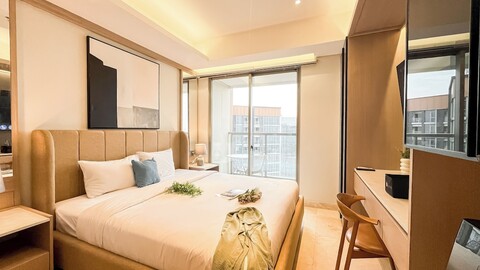 골드 코스트 아파트먼트의 모던 미니멀리스트 스튜디오 룸