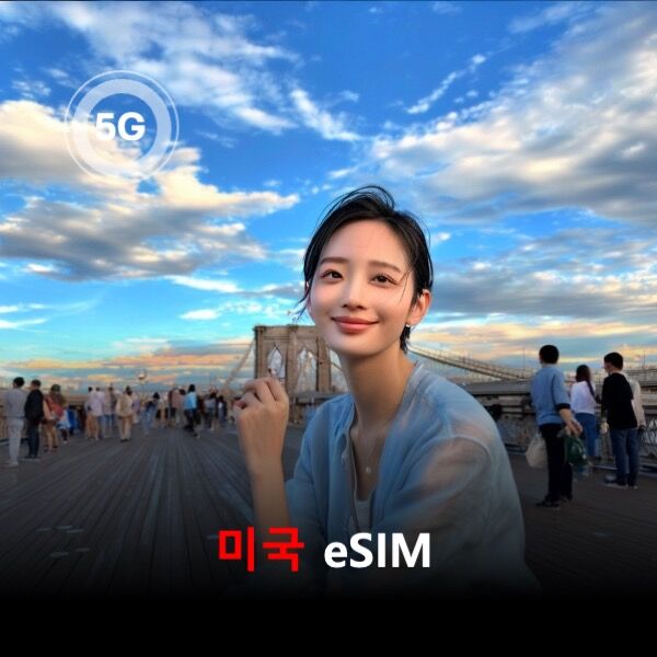 [통큰무제한] 미국 이심 eSIM 데이터 매일 3GB 초고속 이후 1Mbps 고속 무제한 