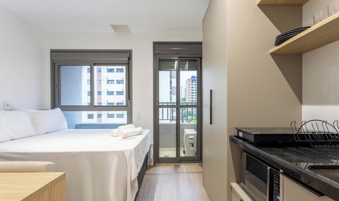 폼페이아, SP 최고의 위치에 있는 피트니스 구역 및 코워킹 공간이 있는 모던 아파트먼트 - DIO