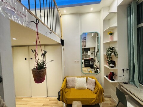 마레 지구 근처의 넓은 복층 아파트（전체 아파트 숙소）