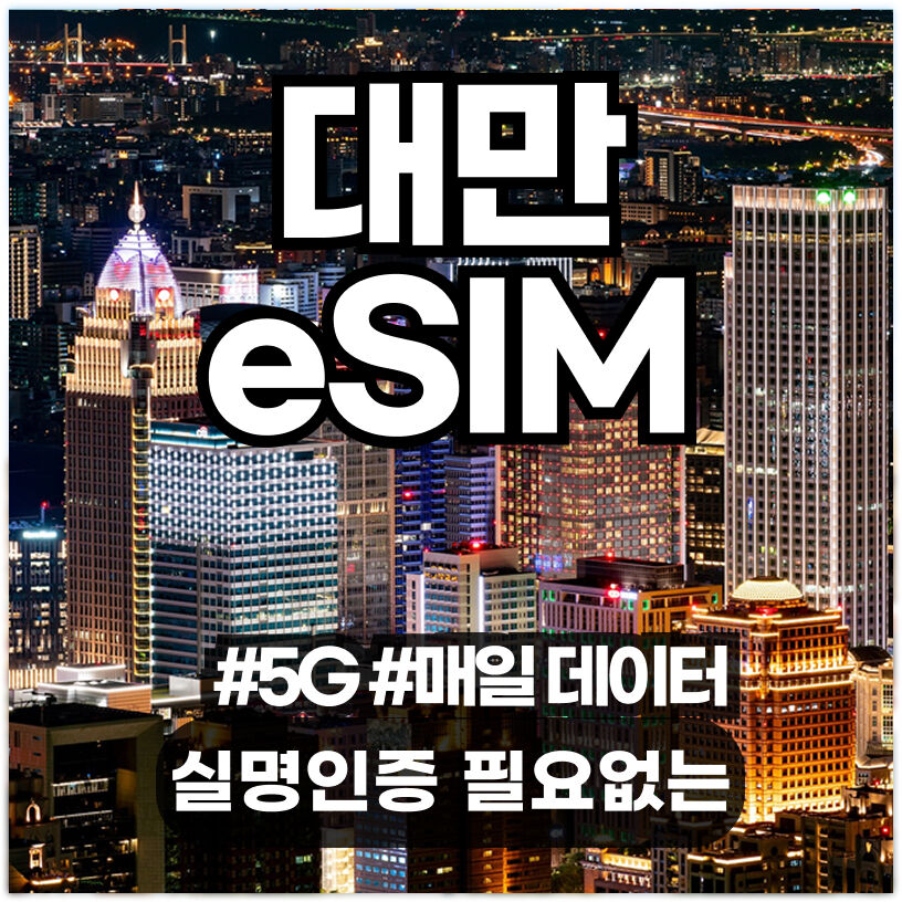 실명인증 없이 편리한 대만 eSIM 매일 데이터 제공 - 해외 여행 필수 준비물