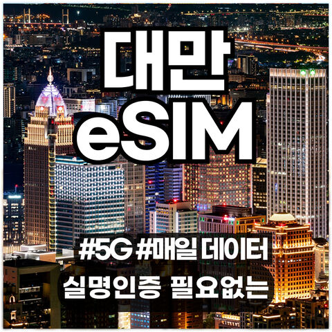 타이베이 여행 준비물 - 실명인증 없이 편리한 대만 eSIM 매일 데이터 제공 - 해외 여행 필수 준비물