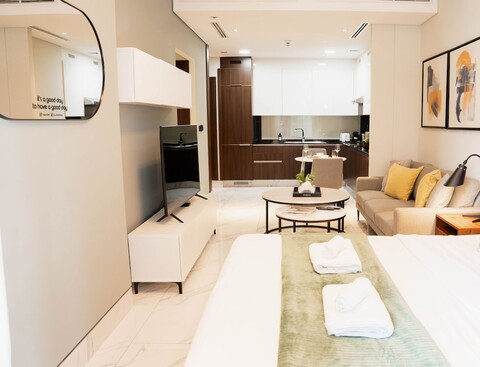 럭셔리 스튜디오, 루프탑 수영장 및 체육관 이용 가능