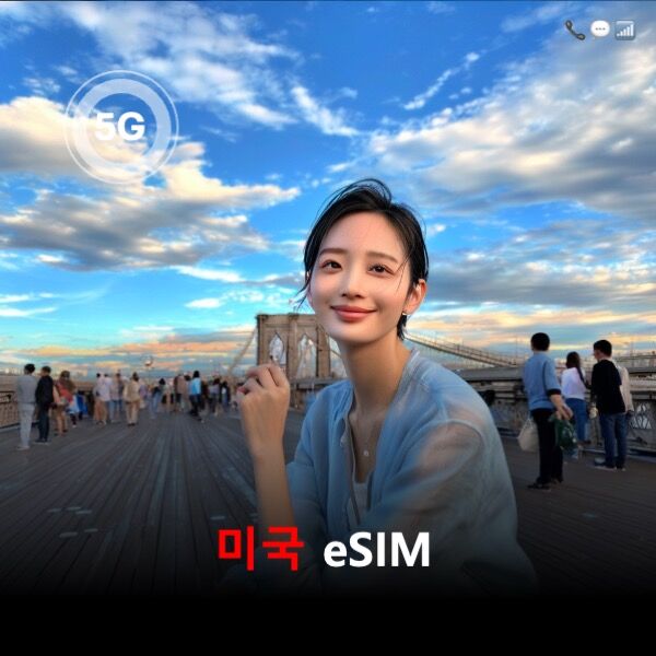 [올인원번호팩] 미국 이심 eSIM 전화번호 데이터 문자 전화통화 제공 이심통-i