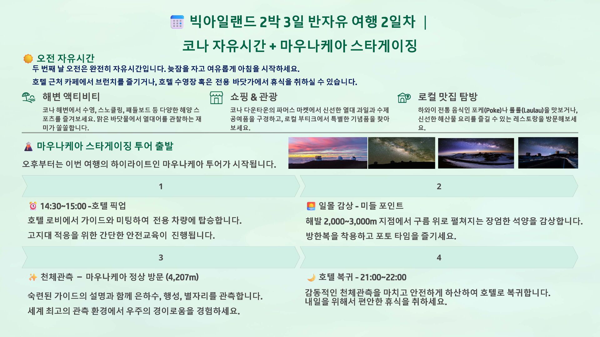 [빅아일랜드]1박/2박-호텔포함,마우나케아별자리,화산국립공원,핵심섬일주,국내선항공 포함 상세 이미지 8