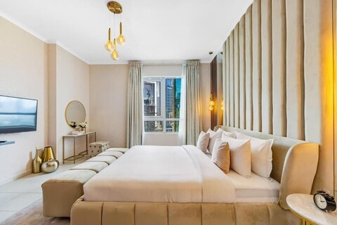 두라니 홈즈 - 현대적인 3베드룸 리빙, 부르즈 할리파와 분수 전망 - 세 번째 방은 파티션 없음