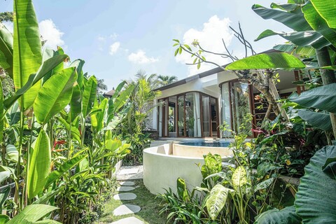 세련된 1베드룸 빌라, 정글 탈출, 우붓 중심