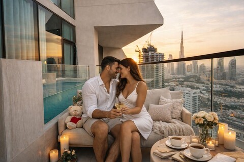 럭셔리 아파트먼트, 프라이빗 발코니, 수영장