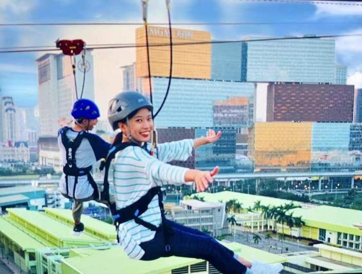 마카오 짚시티 짚라인 체험