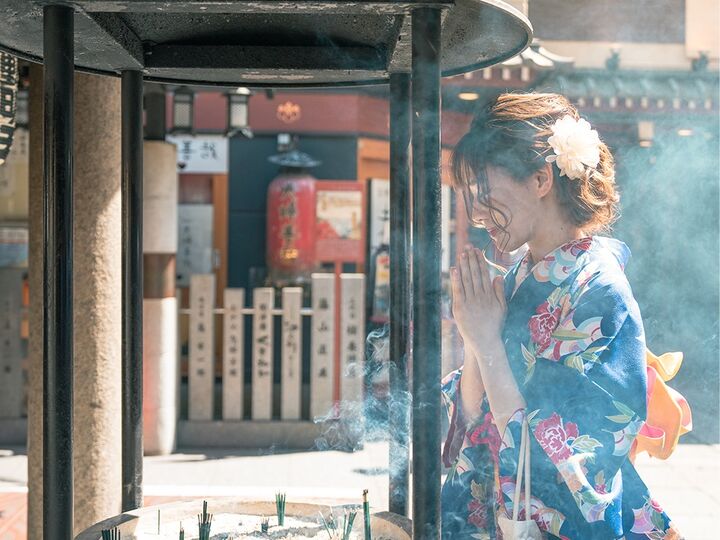 오사카의 명소 가을 단풍 놀이 & 6시간 기모노 대여-i