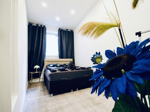 6명을 위한 아늑한 2베드룸과 거실 아파트