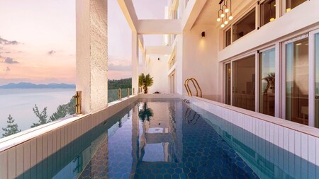 여수 시에스타자쿠지히노끼풀빌라