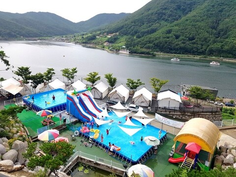 고성 산들바다 글램핑카라반 펜션