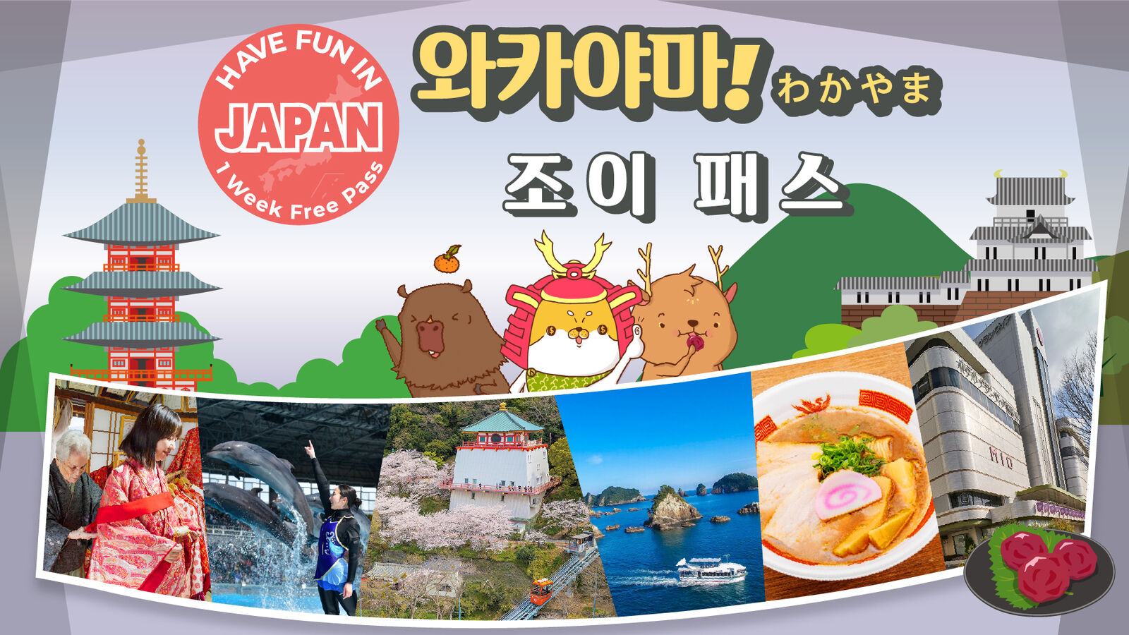 와카야마 조이 패스 1 Week Free Pass