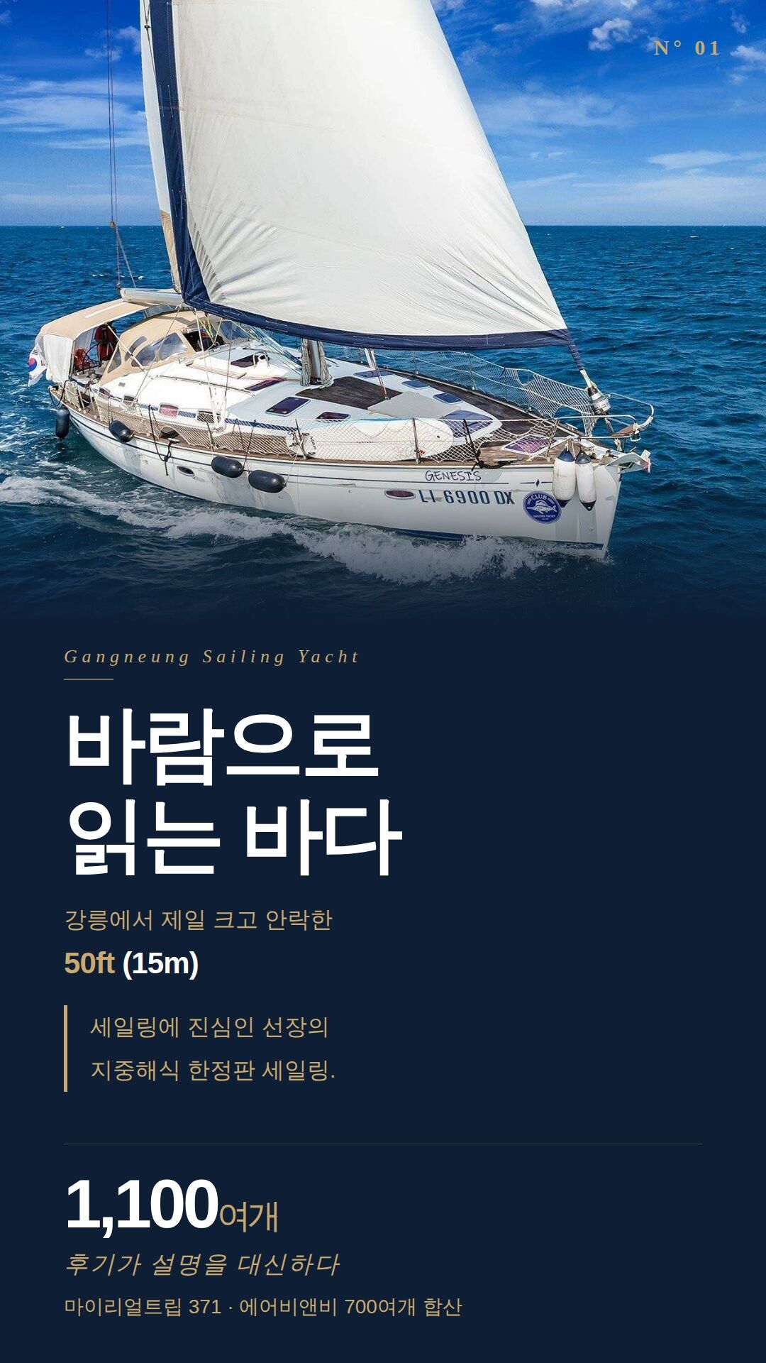 강릉 요트투어 세일링체험 [세계일주항해 김선장-클럽요트마스터]  신이 만든 강릉바다 상세 이미지 2