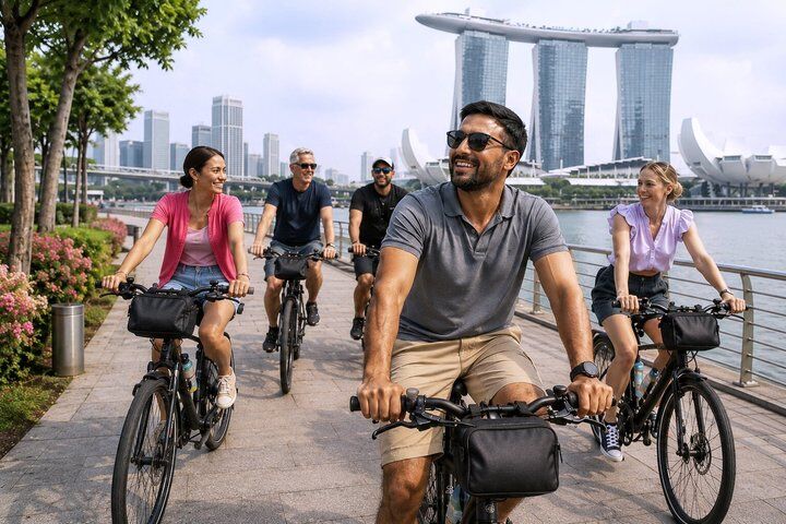 싱가포르 Highlights Small Group Bike Tour on Full Size Bicycles