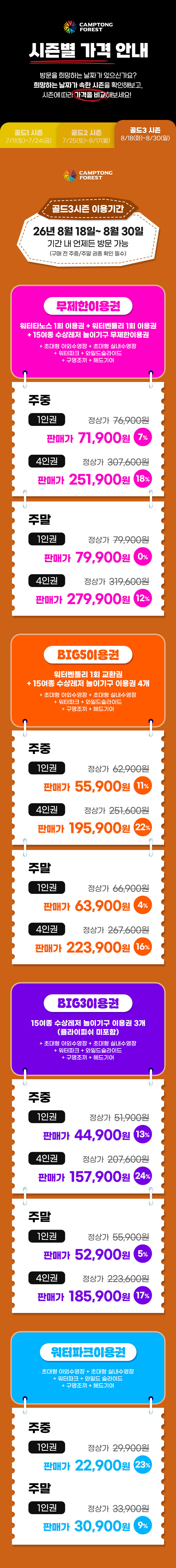 [가평] 지상최대 가평빠지 수상레저 캠프통 포레스트 골드3시즌 수상레저이용권 상세 이미지 4