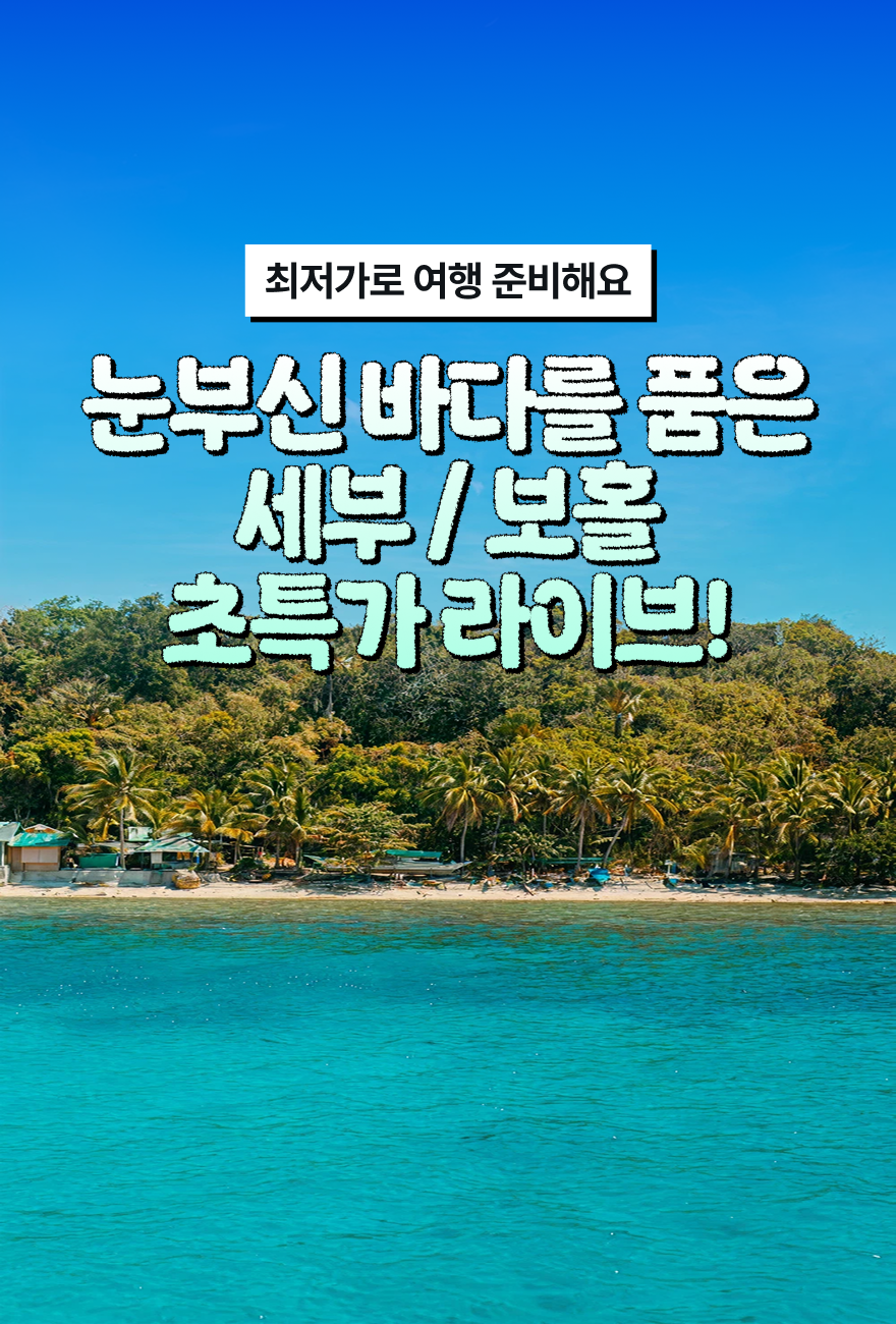 세부/보홀 세미팩 라이브