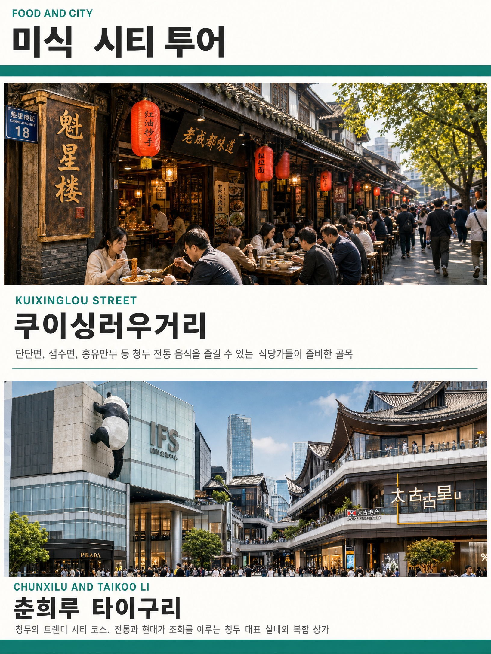 [청두 핵심투어] 로컬 미식 탐방 +관착항자+ IFS 판다 인증샷 + 안순랑교 야경 상세 이미지 5