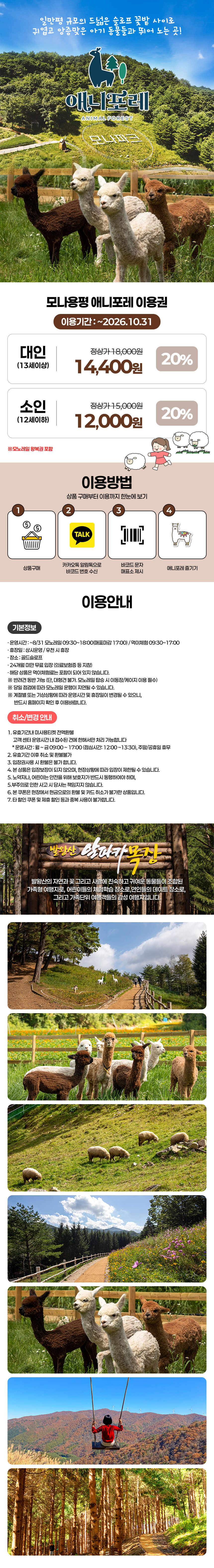모나용평 애니포레 하계시즌 입장권 상세 이미지 1