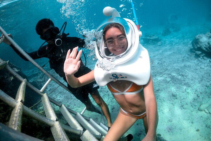 Cozumel 시내에서 SeaTrek 수중 헬멧 다이빙 체험