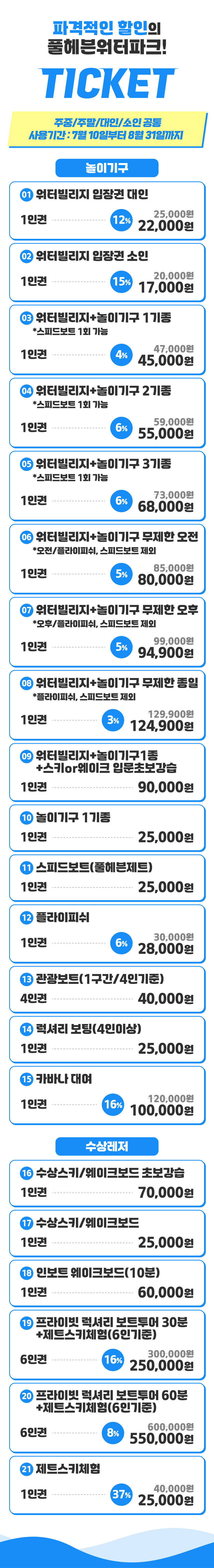 [합천/대구빠지] 합천풀헤븐워터파크 수상레저 이용권(7/10~) 상세 이미지 6