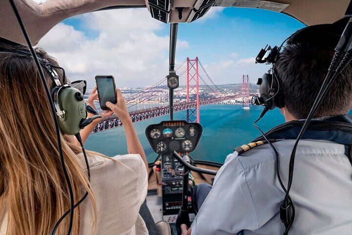 360o 리스본 소규모 그룹 : 헬리콥터 비행, 보트 여행 및 걷기